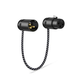 NCGGGY Microphone Cable, 360 Degree Rotating Right Angle XLR Cable, Angle Adjustable Female XLR-Male Microphone Cable Adapter for Microphone Recording, Compatible with Recording Devices such as