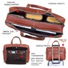 HLC 18 Inch Full Grain Leather Briefcase messenger shoulder bags