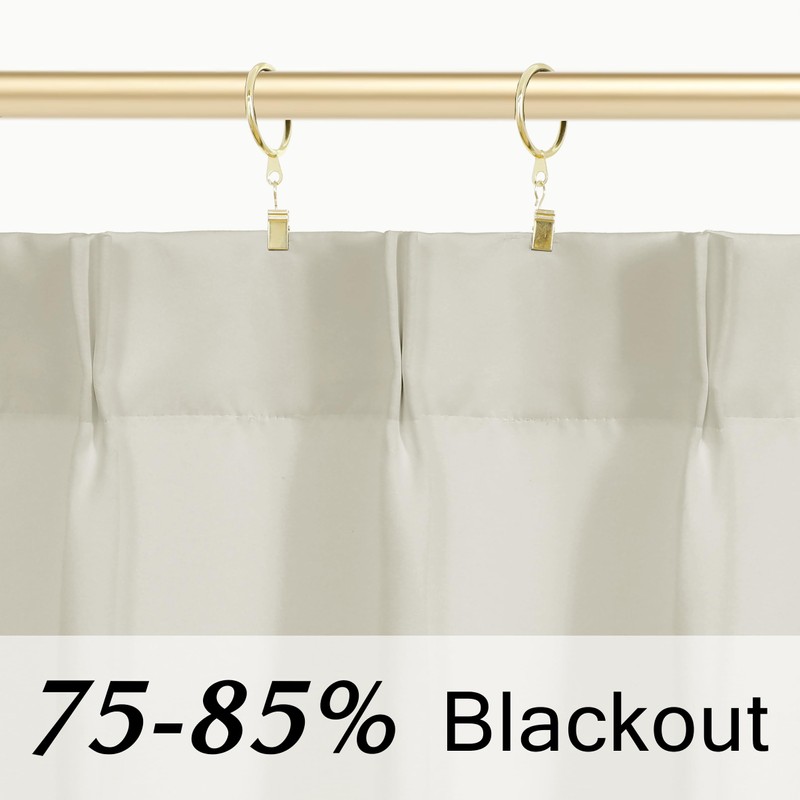 Lino Rosa 30 Inch Cream Short Curtains for Small Window