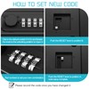 TNIIFXC Security Case LockBox with Code, Portable Safe Box with