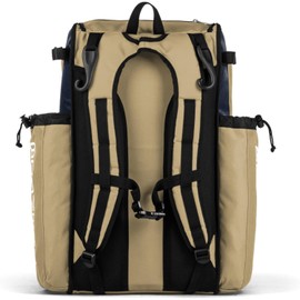 Boombah Catchers Superpack Bat Bag - 23-1/2" x 13-1/2" x 9-1/2" - Navy/Vegas Gold - Holds 4 Bats - Backpack Version (no Wheels)