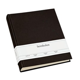 Semikolon Medium Bound Linen Photo Album, Cream Pages, Black (03107)