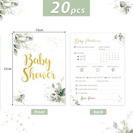 20 pcs Baby Prediction Cards Baby Shower Party Gifts Cards Baby Shower Advice for New Parents Cards Gender Reveal Baby Shower Game Party Decorations
