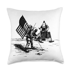 Nasa Nerds NASA Apollo 11 Moon Landing Throw Pillow, 18x18, Multicolor