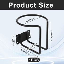 Ptwola 2Pcs Car Cup Holder Stainless Steel Ring Shaped Boat Cup Drink Holder with Screws Anti-Rocking Car Bottle Holder for Marine Yacht Truck Hardware Wall Mounted Bottle Beverage Cans Coffee Cup