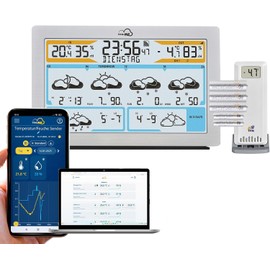 TFA Dostmann WLAN Weather Station TFA.me ID-02, 35.8100, Professional Weather Forecast by wetter.com 3 to 6 Days, Online Portal, Includes Outdoor Sensor Radio, Max-Min Values, Warning Function, Silver