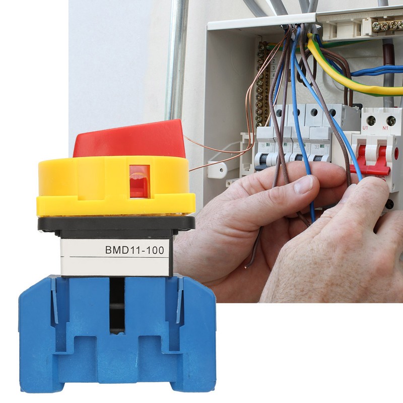 80A/100A Load Circuit Breaker Switch 3-Pole 2-Position Rotary Cam On