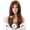 WOKESTAR Long Straight Wigs for Women with Curtain Fringe, Layered
