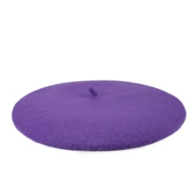 Wheebo Berets for Kids Wool French Beret Hats Artist Painter Hats for Little Girls Boys Solid Color Style(Lavender)