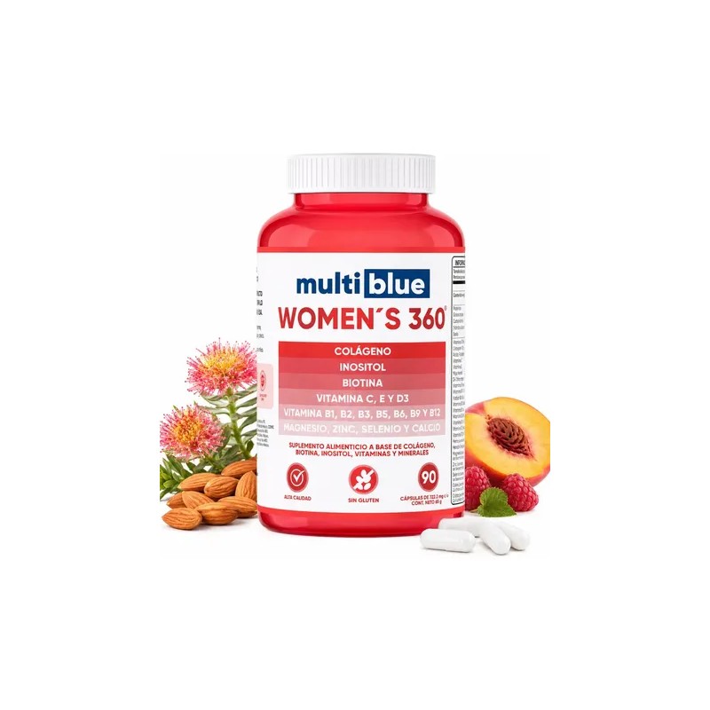 Multiblue Womens 360 Colágeno Biotina Vitaminas Mujer 90cap Sabor