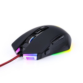 Redragon M715 Dagger RGB LED Backlit Wired MMO PC Gaming Mouse, Ergonomic High-Precision Programmable with 7 RGB backlight modes up to 10000 DPI User Adjustable.