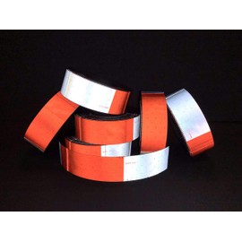 Oralite 2" DOT V42 Prismatic Reflective Tape Red/White 6x6 (150 Feet (Whole Roll))