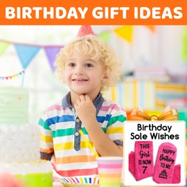 HAPPYPOP 7th Birthday Gifts - Socks for Kids Age 7, Presents for 7 Year Old Girls, Gift Ideas for Seven Year Old Girls