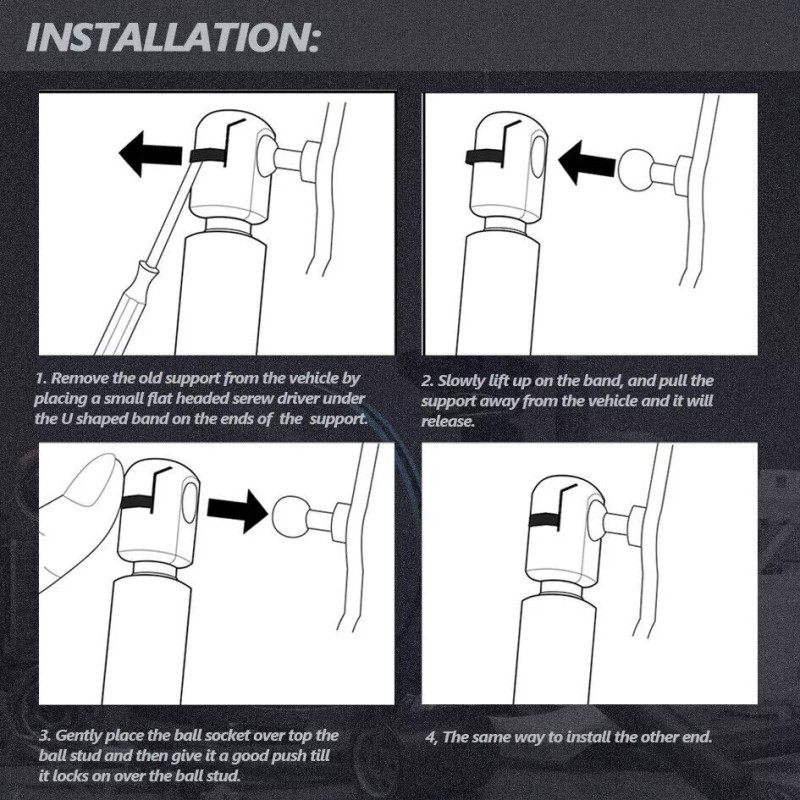 Unbranded For Polaris 7044675 UTV Dump Box Bed Shock Lift