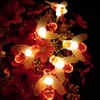 Dreamworth 2-Pack Bee String Lights, 7.5Ft 20 Led Bee Shape