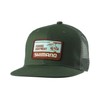 Shimano CA-067Y Graphic Flat Mesh Cap, Green, M
