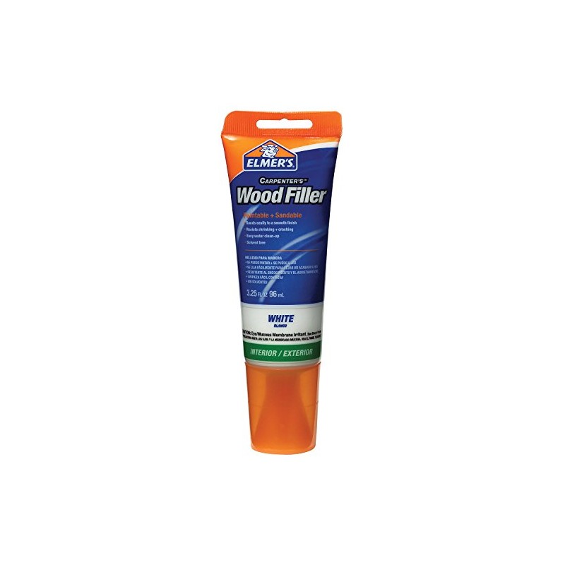Elmer's E855 Carpenter's Wood Filler, 3.25-Ounce Tube, White -6 Pack