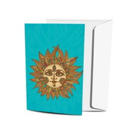 Tree-Free Greetings EcoNotes 12 Count Vibrant Sun All Occasion Notecard Set with Envelopes, 4 x 6 Inches (FS56328)