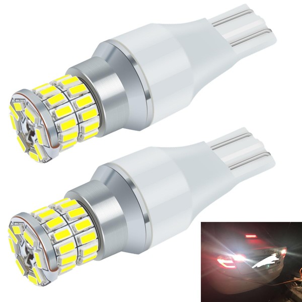 Alla Lighting 2x Super Bright 6000K White 921 W16W 912