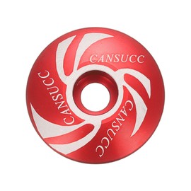 sourcing map 1 1/4" OD Bike Headset Stem Top Cap Aluminum Alloy Cycling Headset Cover Stem for Mountain Bike Road Bike MTB, Red