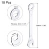 uxcell 10pcs 14mm Thin Combination Wrench with Offset 6-Point End