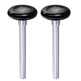 sourcing map 2pcs 1.8" Nylon Garage Door Rollers for 2" Garage Track, 4.25" Stem Quiet Garage Door Wheels, 6200zz Precision Bearing 8 Balls, Black