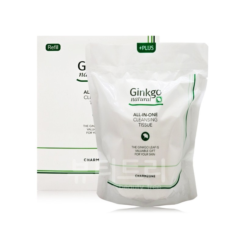 Chamzone Ginkgo Natural All-in-One Cleansing Tissue 110 Sheets Refill /