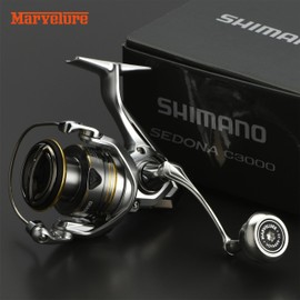 MARVELURE Locked-Type Power Handle (Square Shaft) Compatible for Shimano 17 Nasci Sedona FI Sahara FI Nexave FI, 19 Sienna FG, 22 Catana FE, Spinning Reels (Silver, Shimano Square Shaft)