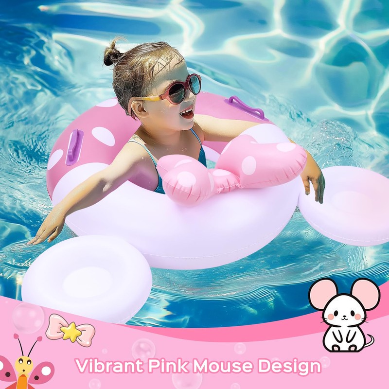 Oukitoymer Inflatable Swim Ring, Cute Mermaid Dinosaur Unicorn Mouse Swimming