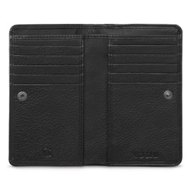 Yoshi Sci-Fi Bookworm Flap Over Ladies Purse, RFID Protection, Genuine Leather, Womens Wallet