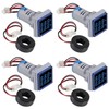 ACEIRMC Blue LED Display Voltmeter, Square Dual Display Voltmeter and