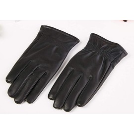 SK Studio Child Winter Leather Gloves,Sheepskin Warm Sizes Gloves Black 8-10 Year Old