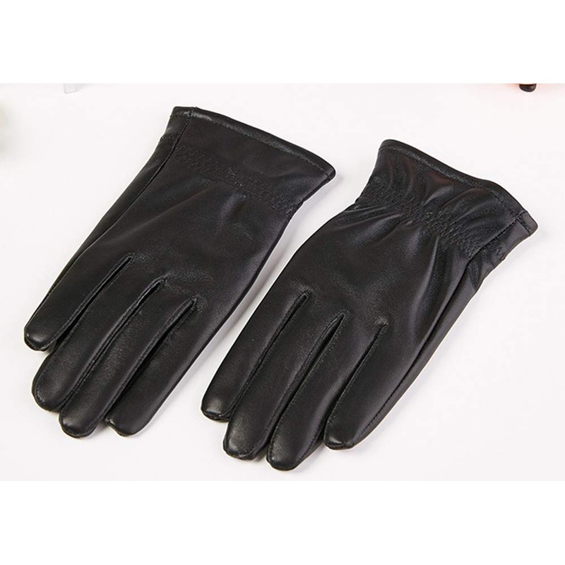 SK Studio Child Winter Leather Gloves,Sheepskin Warm Sizes Gloves Black