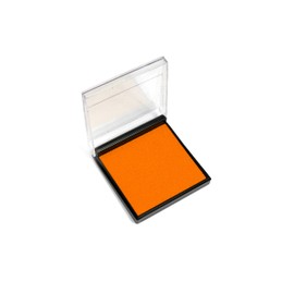 New Washable Ink Stamp Pads - 7cm x 7cm with lid for Easy Storage (Orange)