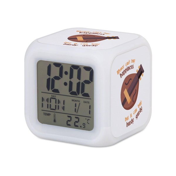 Fabulous Alarm Clock Cube Illuminated White - Hurdy Gurdy -
