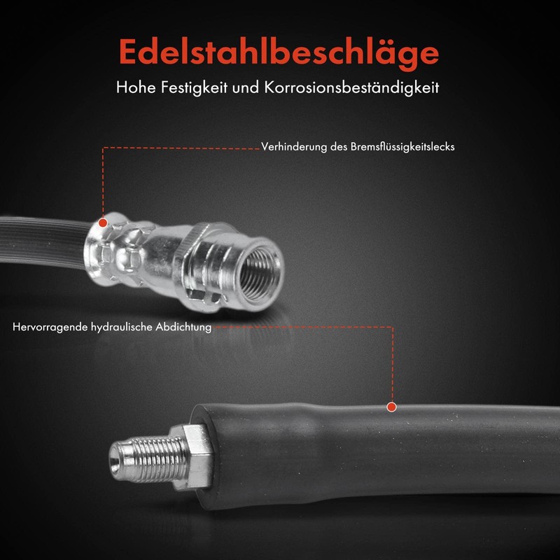 Frankberg 2x Front Brake Hose Compatible with CLS C219 CLS280