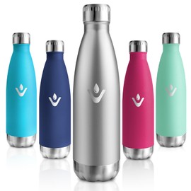 Stainless Steel Water Bottle, 500 ml, BPA-Free, Children's Water Bottle, 304 Stainless Steel, Insulated Flask, Thermos Flask, Double-Walled Vacuum Insulated, Water Bottle Leak-Proof for Travel
