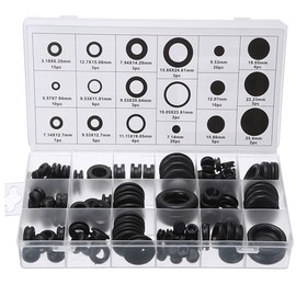 KEWAYO 125pcs 18 Pcs Rubber Grommets Grommet Set Cable Grommet Kit Articulating Rings Wire Protection Double Sided Protective Grommets