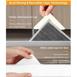 Home Techpro 20PCS Gripper for Rug for Hardwood Floors, Under Rug Carpet Tape for Area Rugs Hardwood Floor No Damage, Non Slip Rug Pads Grippers