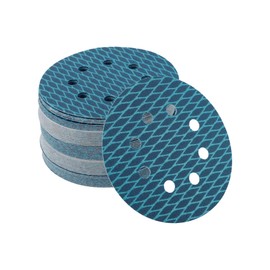 VekAuto 50 Stk. Schleifscheiben, 5 Zoll 8 Loch 150 Körnung Klett-Schleifpapier Universal für Metall, Kfz-Reparatur Haltbarkeit und Flexibilität Aluminiumoxid Weiches Tuch Blau