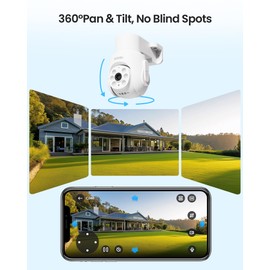 ZOSI 1080P Pan Tilt Analog HD TVI Wired Security Camera,355°View Outdoor Indoor,65ft Night Vision,One-Way Audio,Weatherproof,Only Compatible with Same Brand 1080P/5MP/4K CCTV Surveillance DVR System