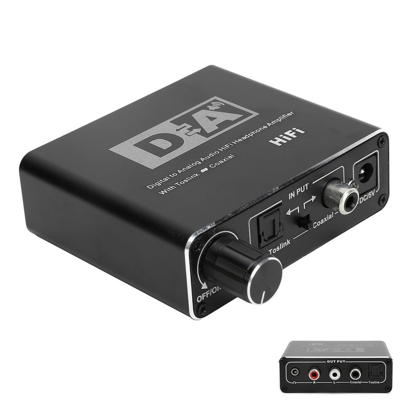 Digital to Analog Fiber Converter Volume Adjustment Coaxial to 5.1