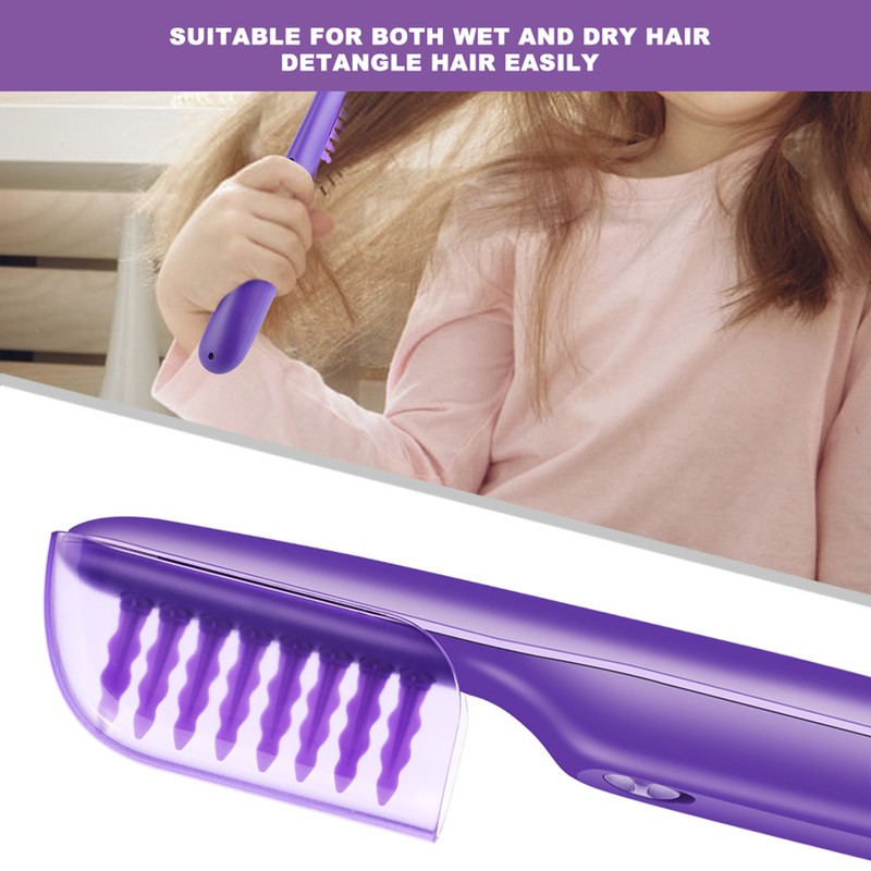 Electric Detangling Comb Wet Dry Dual Use Negative Ion Massage