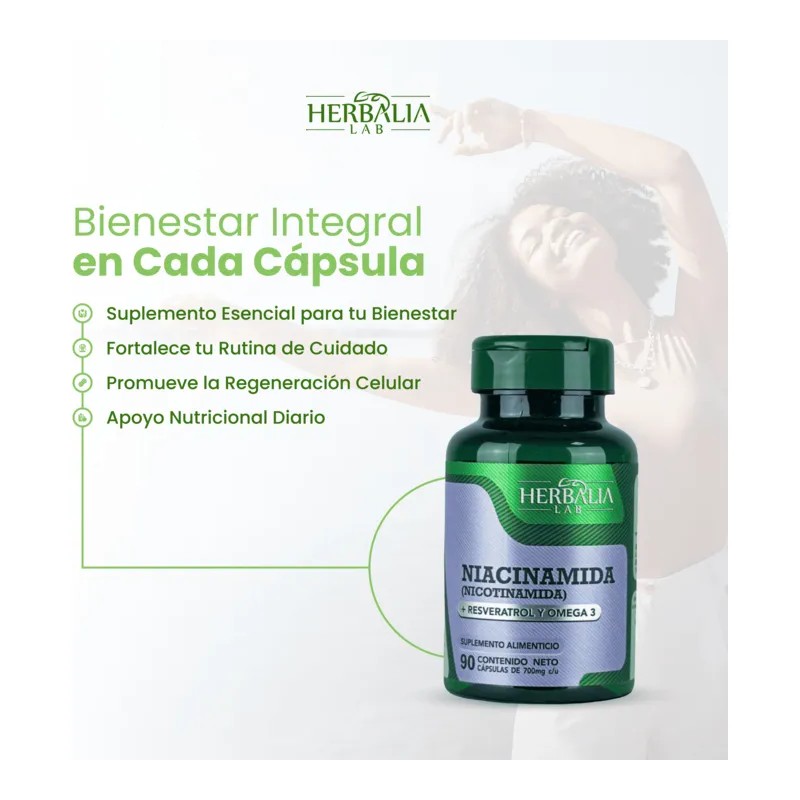 Nicotinamida en Cápsulas Beneficios para la Piel Apoyo Antioxidante 90