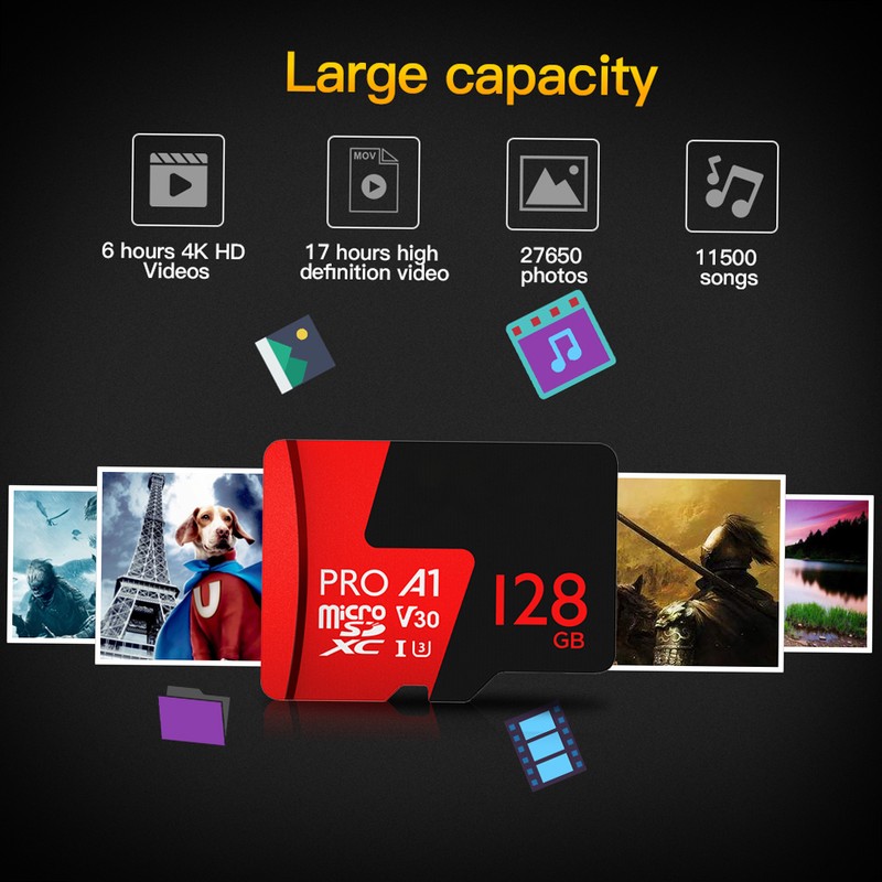 Netac 128GB Pro SDXC TF Memory Card Data Storage V30/UHS-I