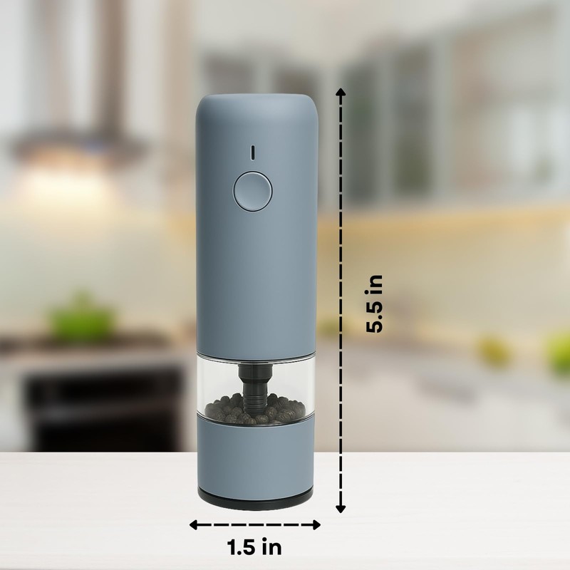 Electric Salt and Pepper Grinder Set – Small, Rechargeable, One-Touch