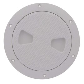 TCH Hardware 6" White Round Deck Plate Inspection Hatch - Detachable Water Tight Lid