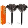 2 Pcs Ostrich Feather Duster Retractable Feather Dusters for Cleaning,