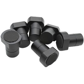 Pack of 6 Aluminium Alloy Bench Hooks Bench Dog Clamp Woodworking Table Clamping Jaws Workbench Positioning Planer Plug Dog Clamp Planer Bench Accessories for 20 mm Dog Hole (Black)