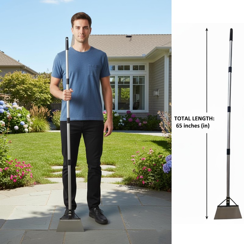 WHLZYEVA Flat Shovel, 60in Heavy Duty Garden Shovel with Long